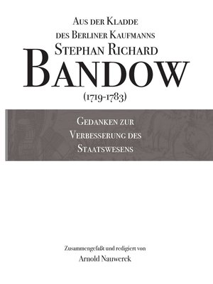 cover image of Gedanken zur Verbesserung des Staatswesens